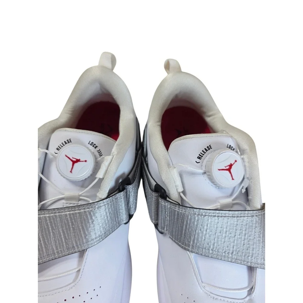 Jordan Air Rev Golf Shoes White Metallic Silver Men's 10 FV6338-100